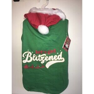 NEW‎ PET HOLIDAY SWEATSHIRT "LET'S GET BLITZENED" SIZE Large